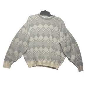 Macaire 100% Merino Wool Men's Sweater Sz 1X Grey Tones Long Sleeve Pre-owned